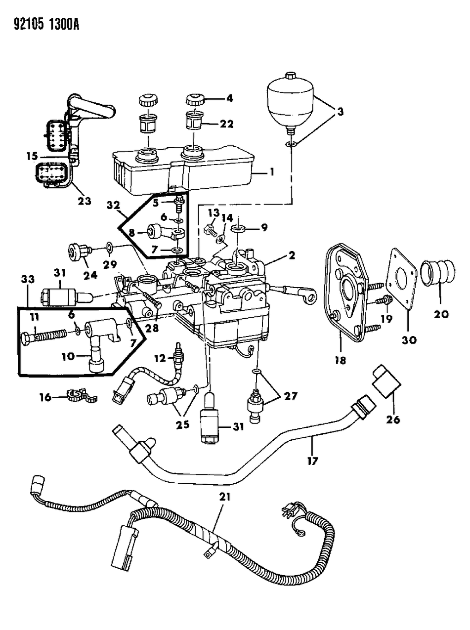Mopar 4485605 Harness, Wire (Includes Low Fluid Warning Switch)
