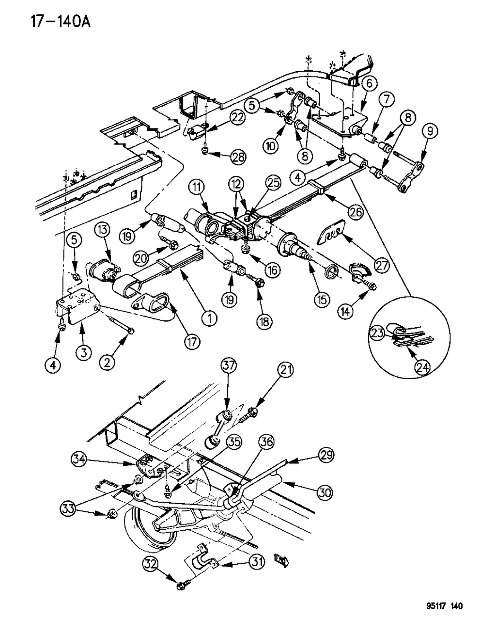 Mopar 6101364 Bolt, W/Washer, Rear Shock Absorber Upper Mounting