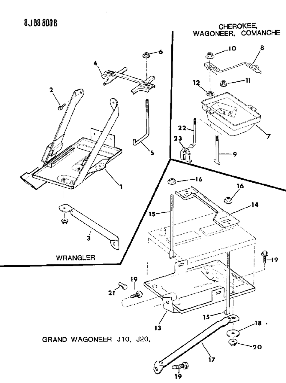 Mopar 55011012 Bracket Battery Hold Down