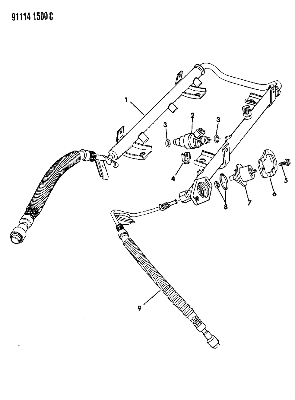 Mopar 4554026 Tube, Fuel Return W/Damper