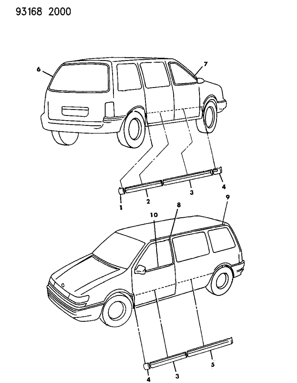 Mopar 4576426 Moulding Assembly, Sliding Door