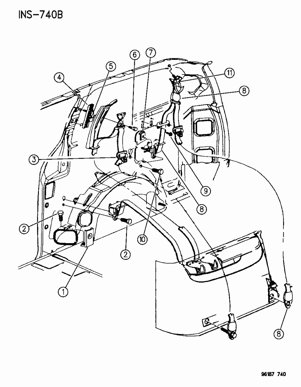 Mopar 4680220 Belt, 2ND Rear Outer (With Nut To Fasten To Stud)
