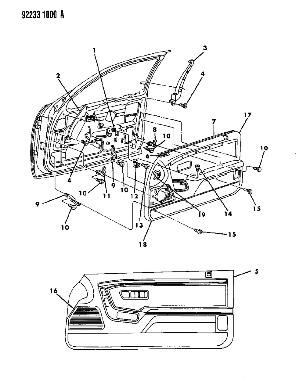 Mopar FJ09LAZ Panel, Door Trim