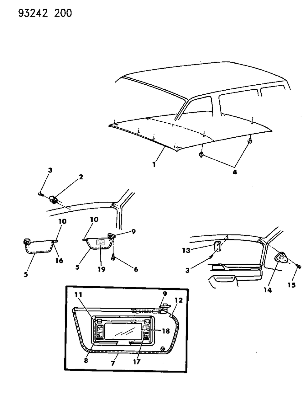 Mopar H745LD5 Headliner, Full (Cloth)