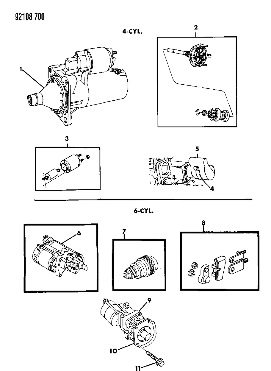 Mopar 4686109 Starter, 3.3, 3.5, 3.8 Engine