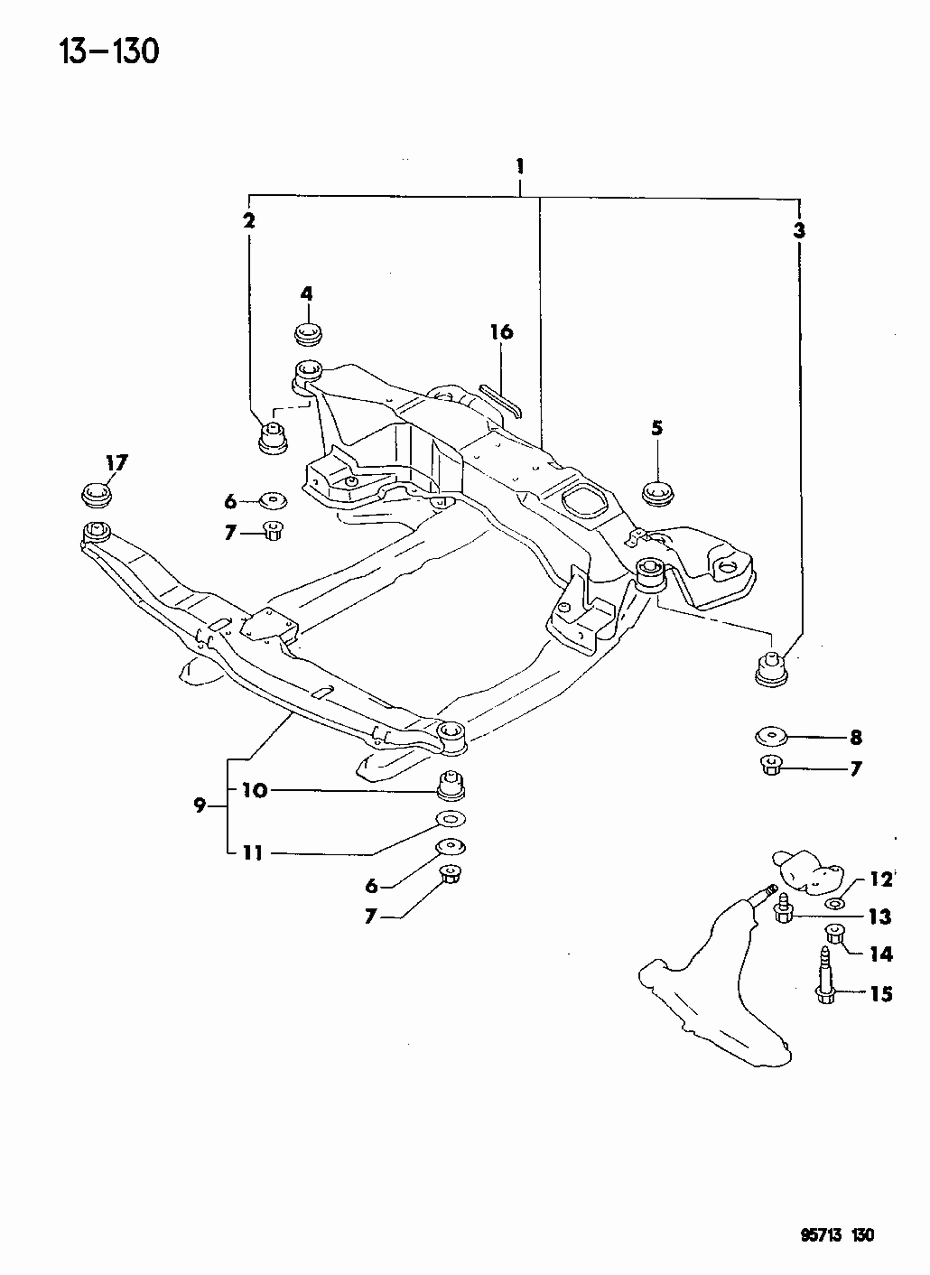 Mopar MB633315 Front Crossmember