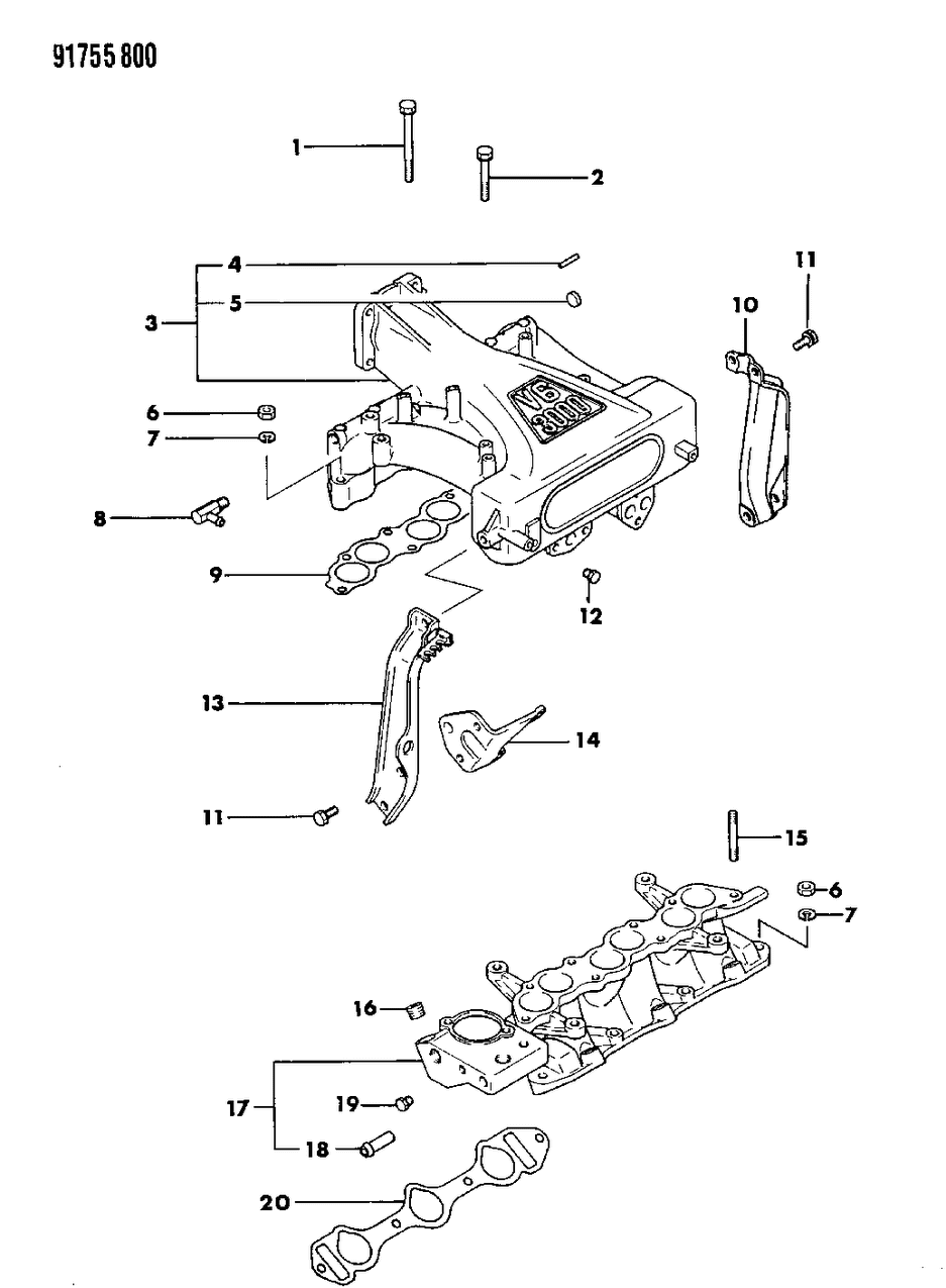 Mopar MD135158 Manifold Gasket