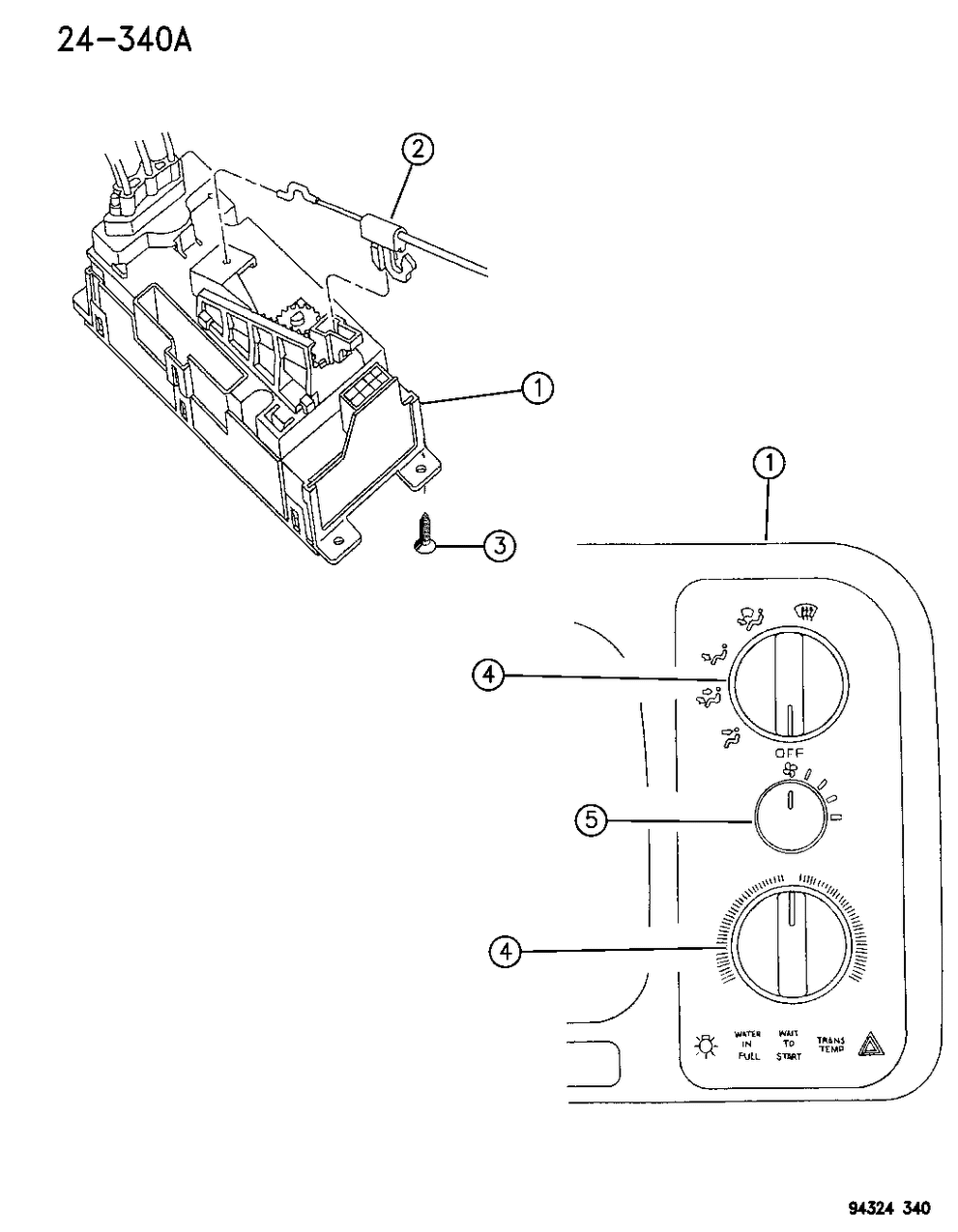 Mopar 4882511 Knob, A/C And Heater Control (Large)