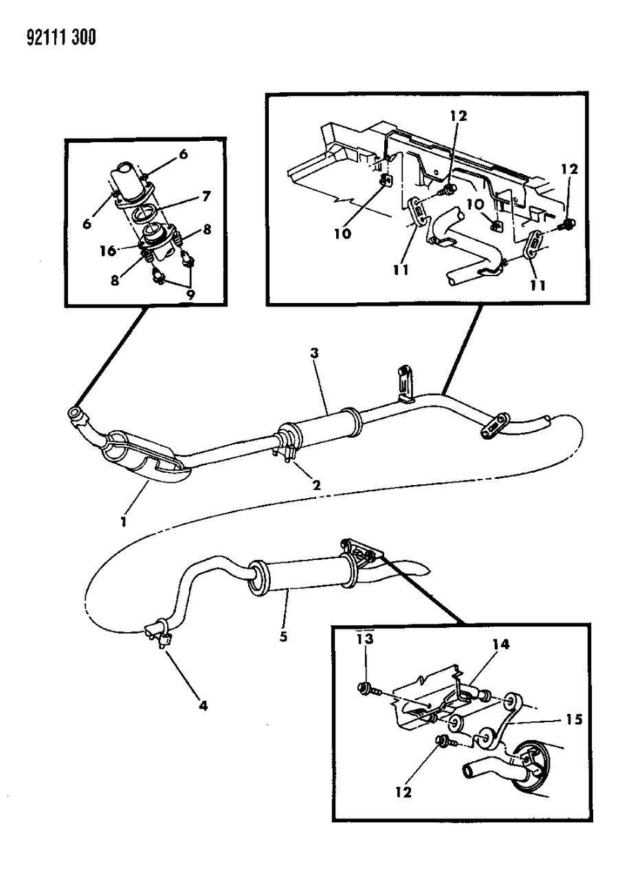 Mopar E0042184 Pipe, Tail W/Muffler