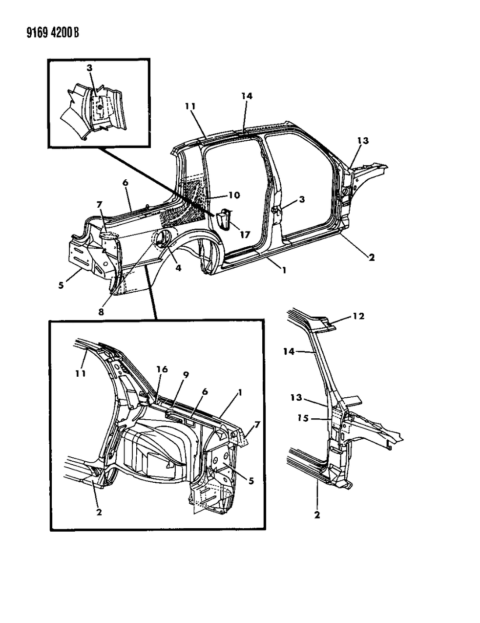Mopar 4440697 Rail, Roof Side Inner, Right