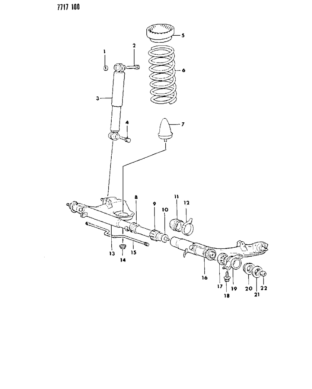Mopar MB515097 Shock Absorber, Rear