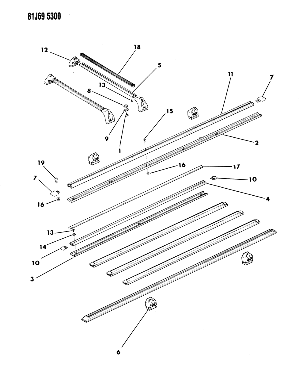 Mopar 55000222 Slat Seal