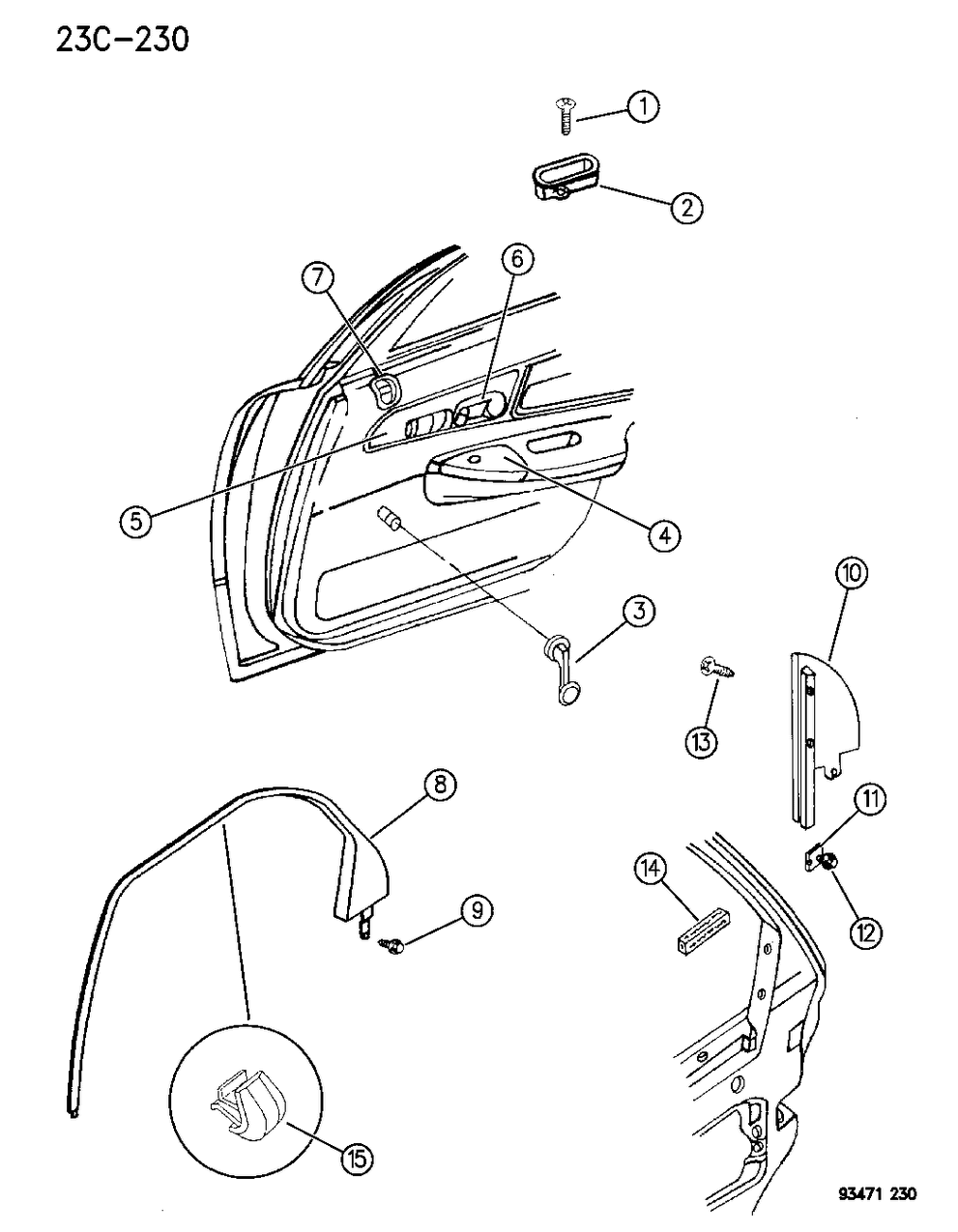 Mopar JL17MB7 Bezel, Power Window Switch, Rear