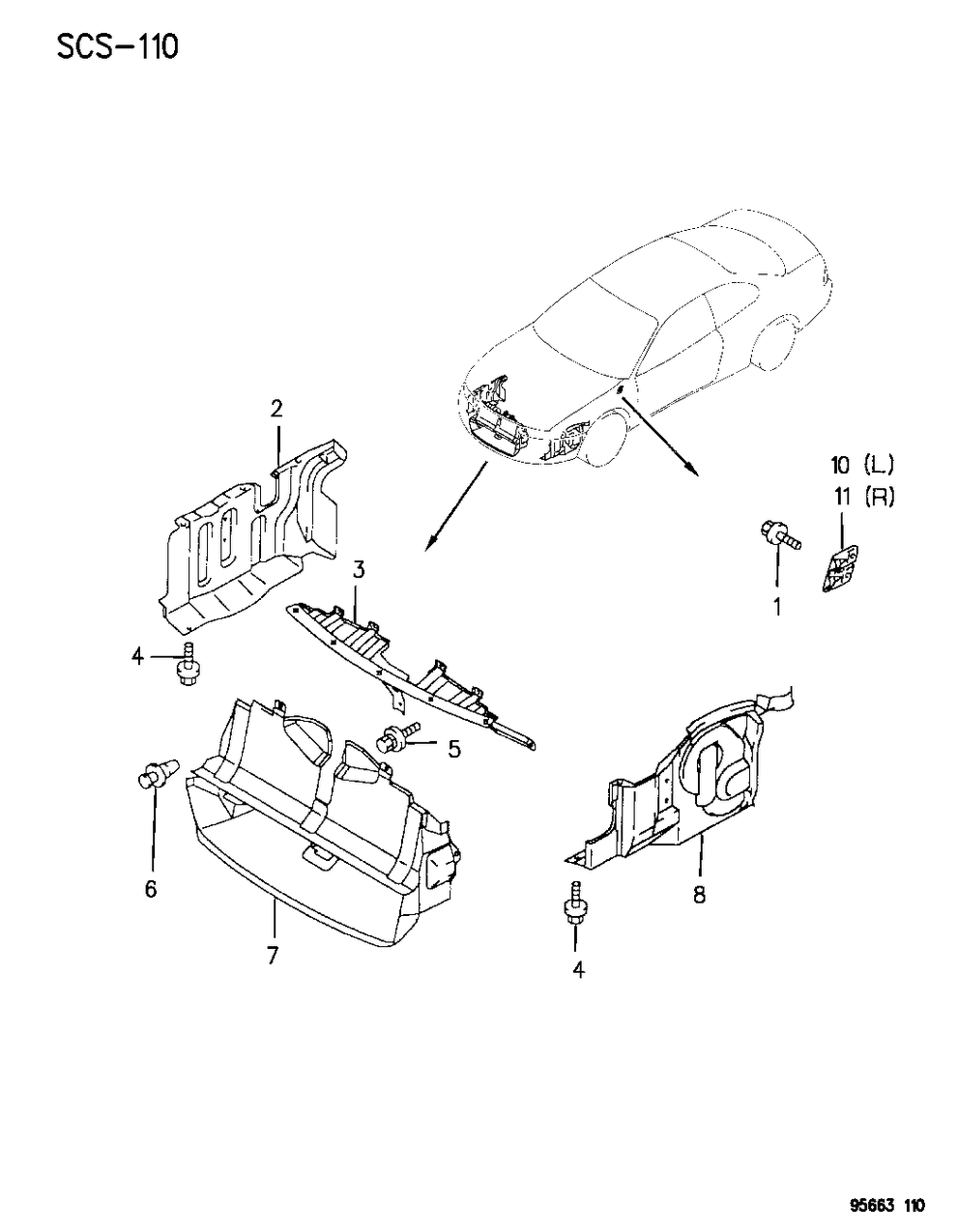 Mopar MB909680 Air Duct, Front