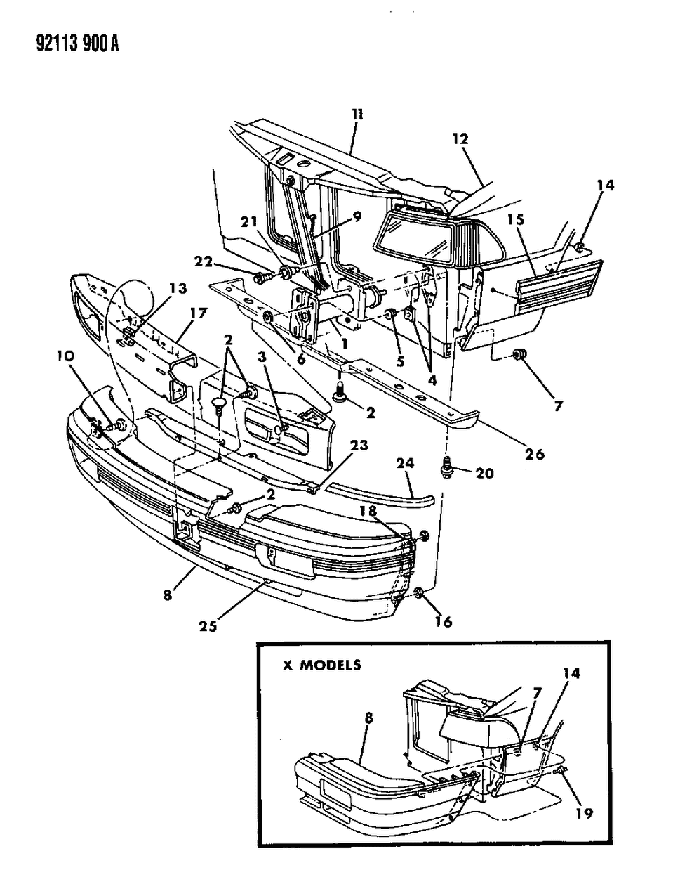 Mopar X823LDA Front Molding