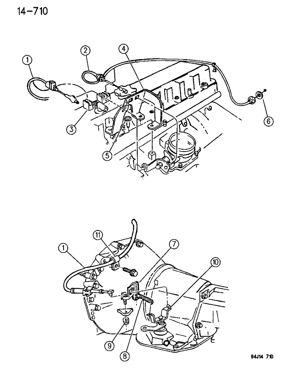 Mopar 53007980 Bracket, TV Cable Support - 4.0L Engine