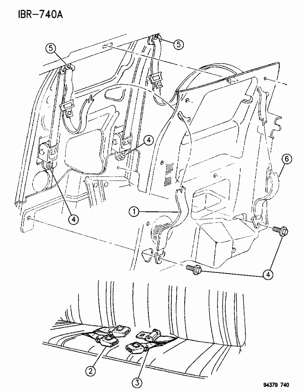 Mopar 5EX55SF6 Retractor & Belt, Front