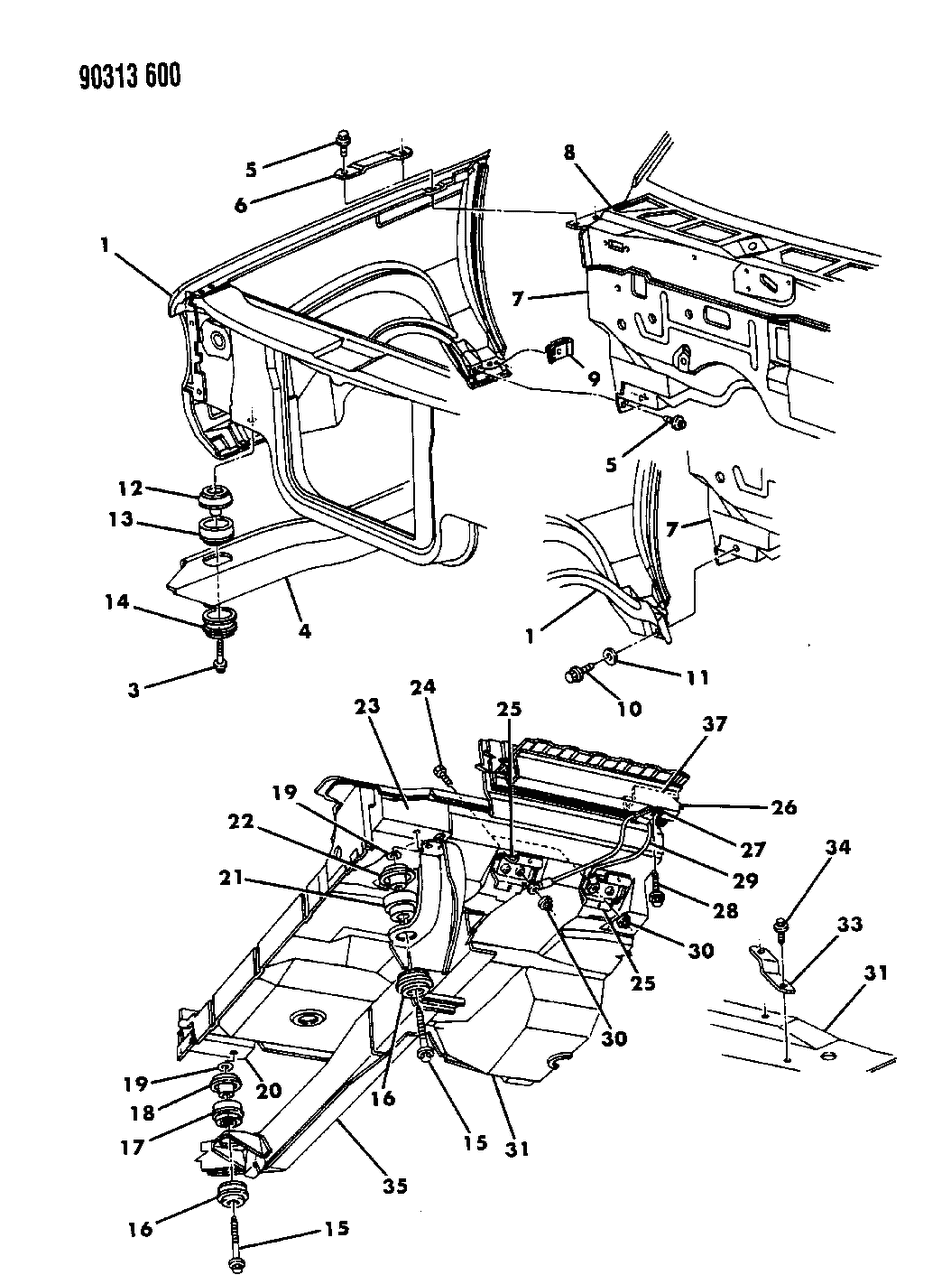Mopar 4432157 Bracket, Under Body Front Hold Down, Right