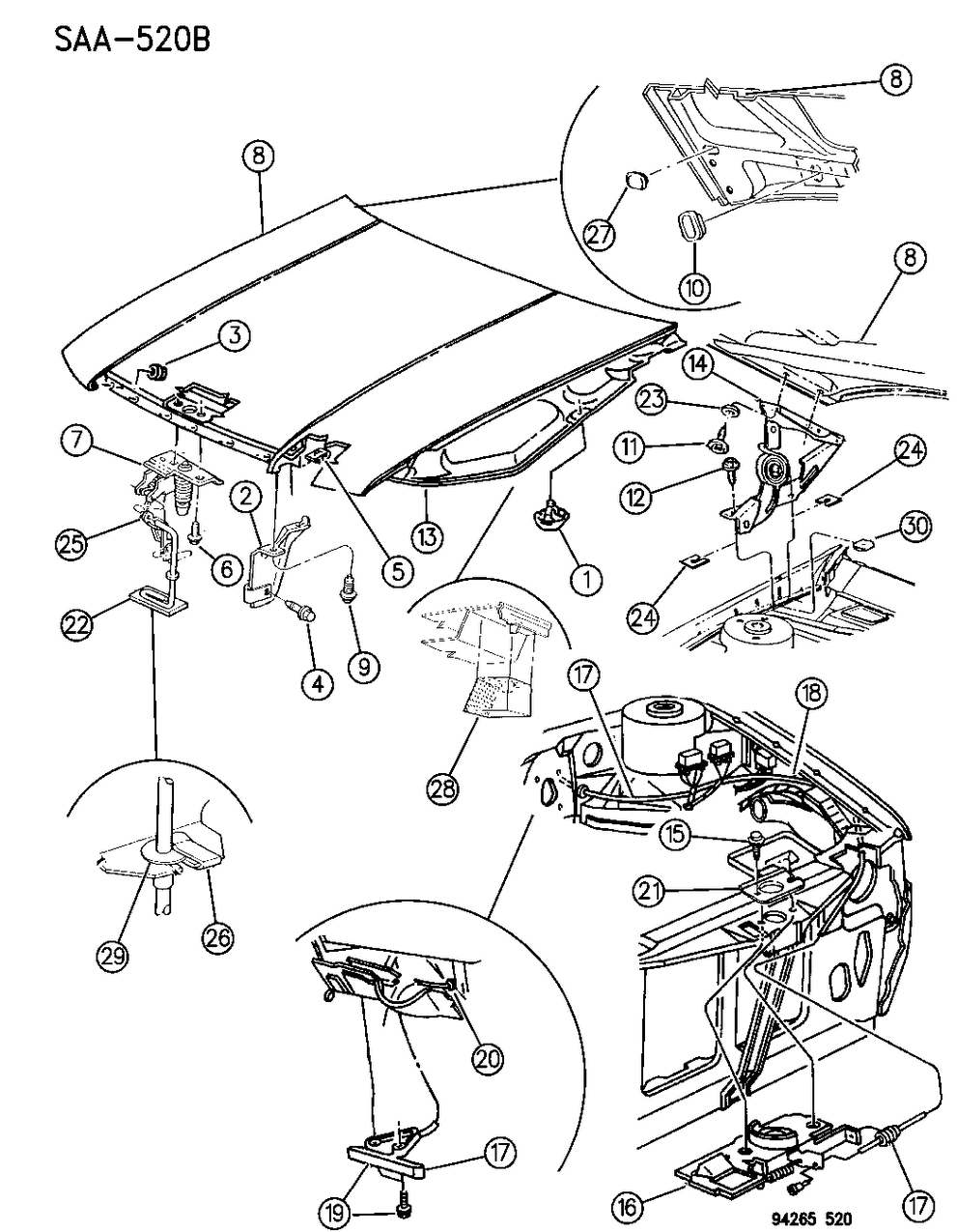 Mopar 4440392 Bushing, Release Rod Hood Latch