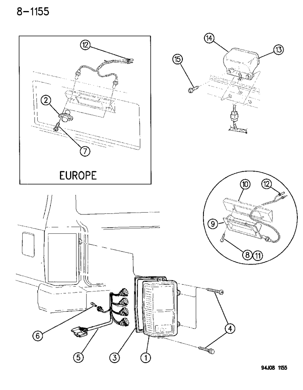 Mopar 4720501 Tail Lamp, Amber