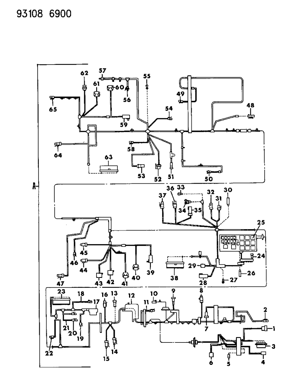 Mopar 4439077 Wiring, Engine, 318 Engine Throttle Body Injection 1988