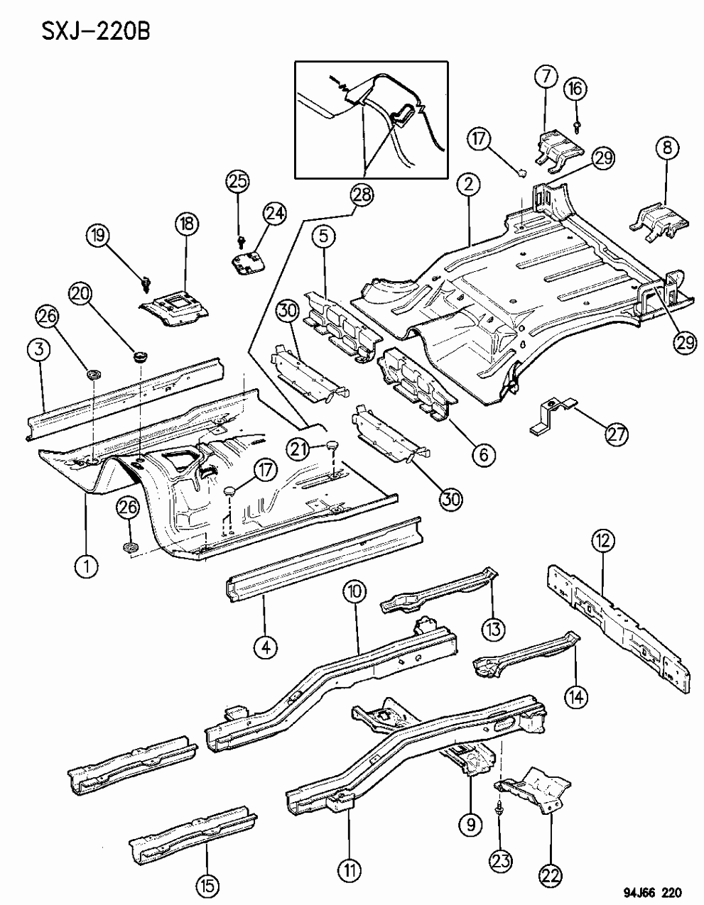 Mopar 55001206 Side Rail, Center