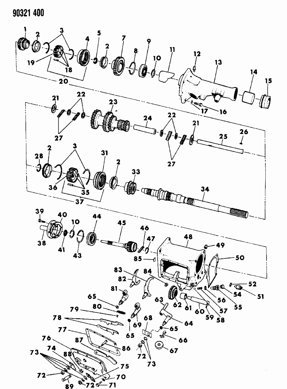 Mopar 4446326 Bearing, Mainshaft, Rear , (3.540" Outside Diameter)