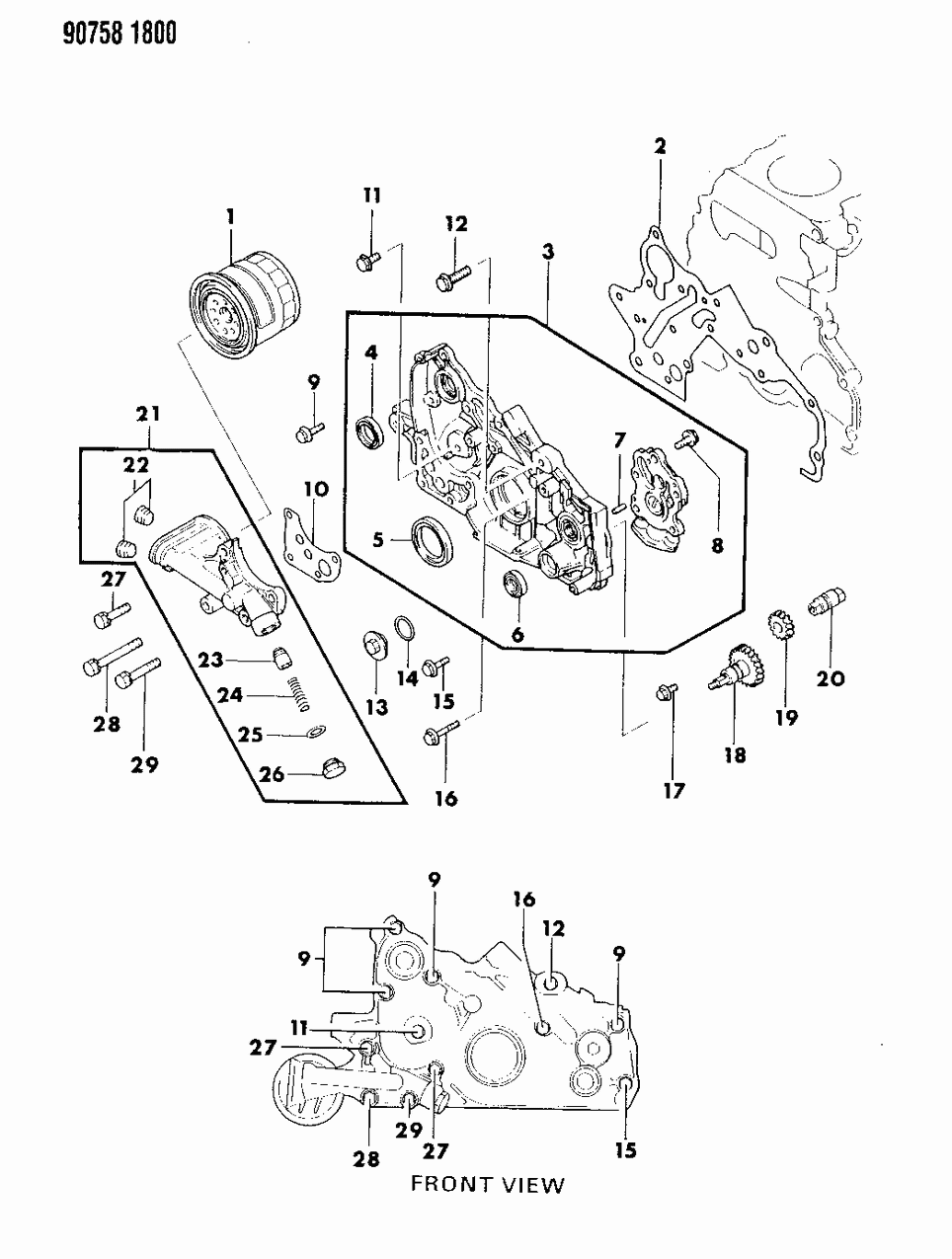 Mopar MD092785 Cap, Engine Front Case