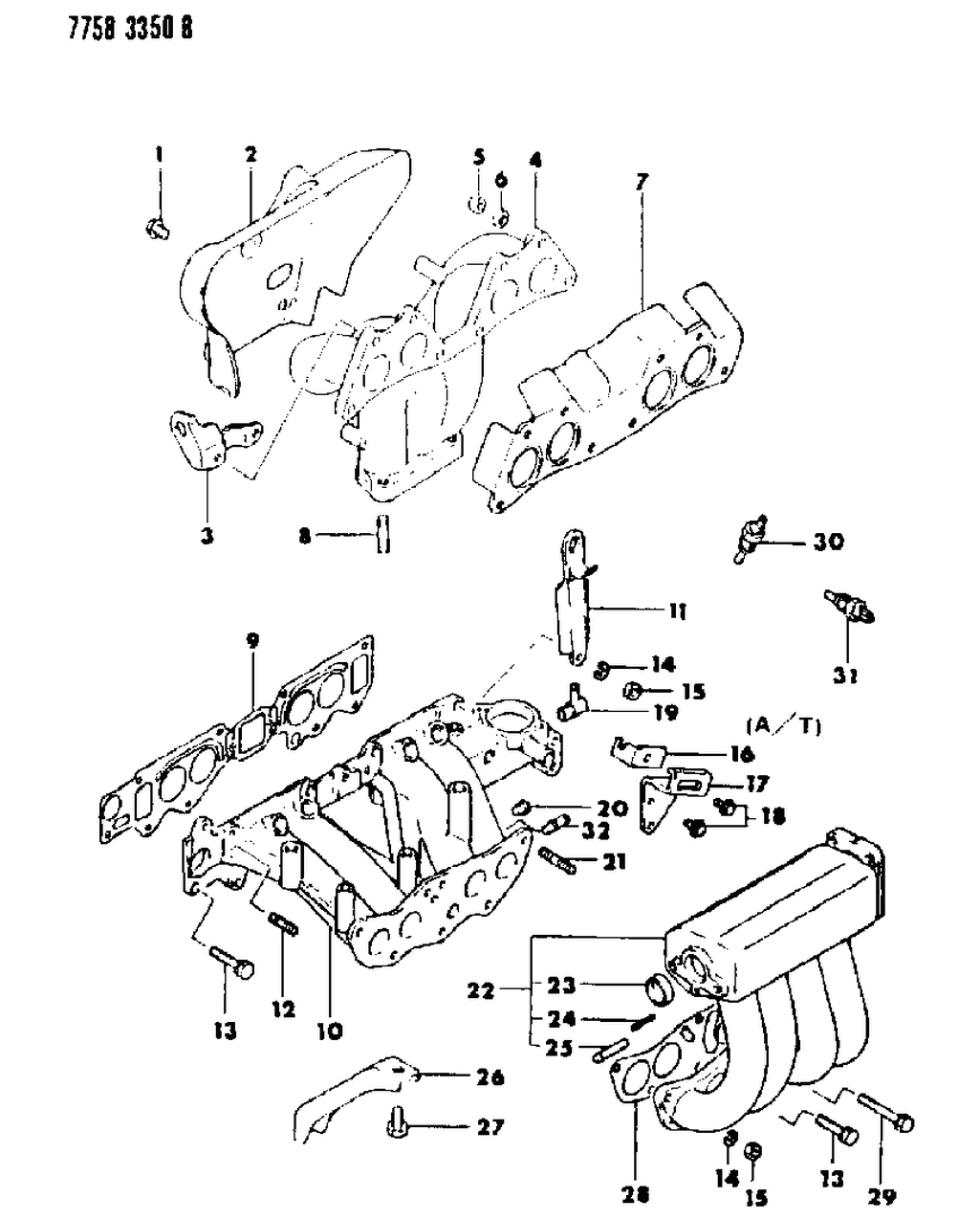 Mopar MD093227 Gasket, Exhaust Manifold, Up To 8/84
