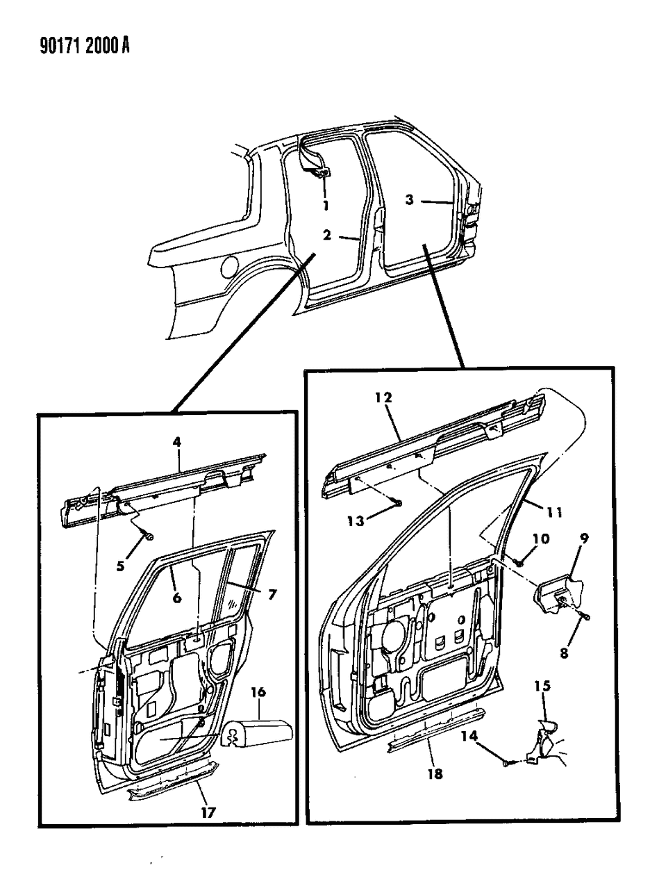 Mopar 4520966 Weatherstrip On Body
