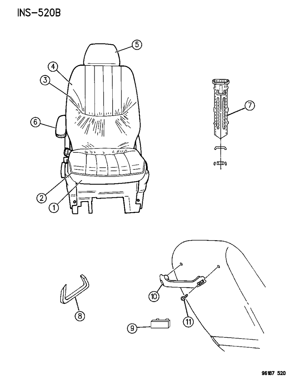 Mopar 4798847 Reinforcement, Front Cushion Frame (Right Or Left)