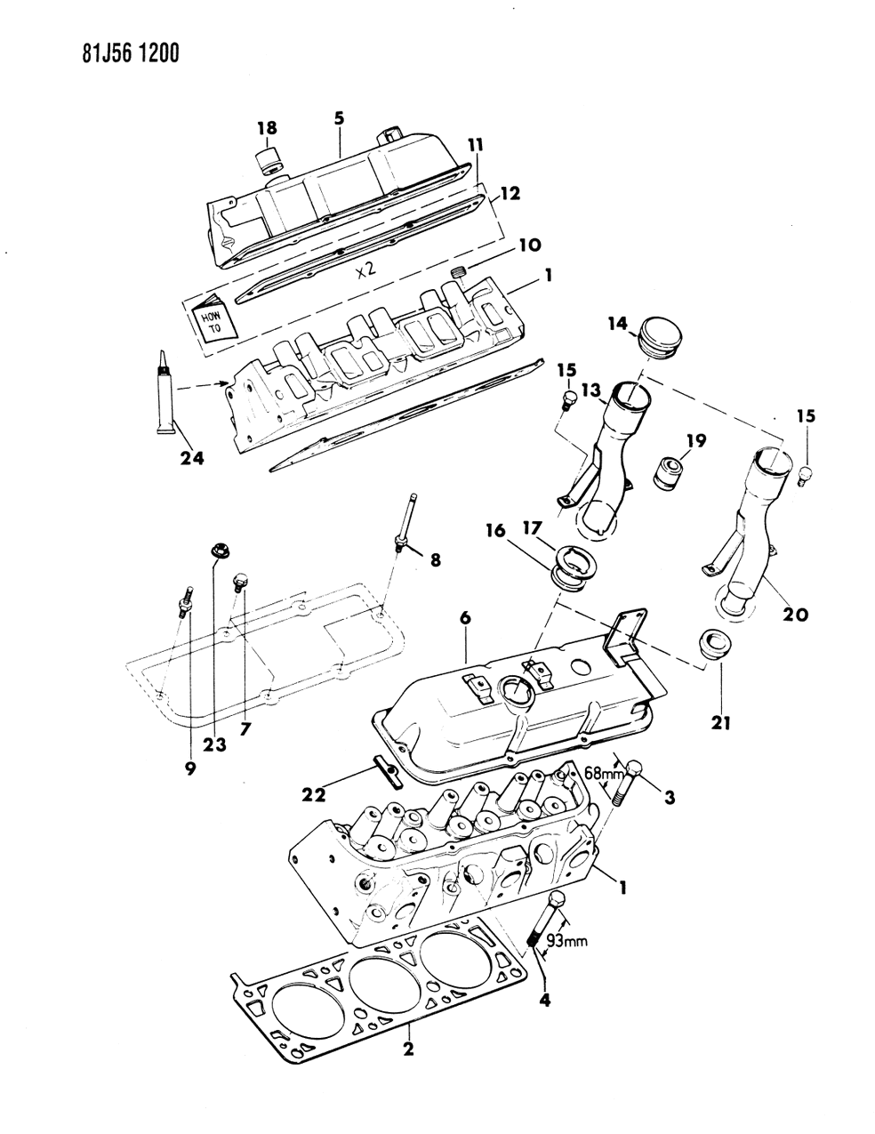 Mopar 33001366 Washer, 1984-86: For Engine "T", Rubber