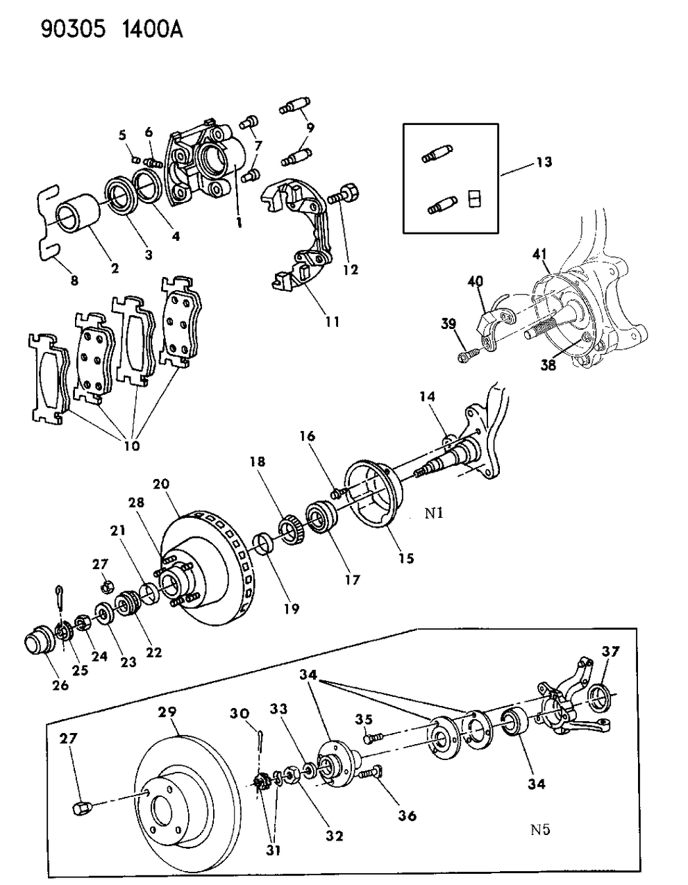 Mopar 4313870 Caliper Overhaul Kit, Front