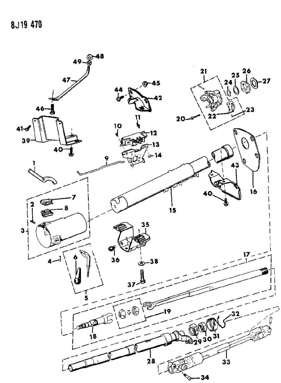 Mopar 52040099 Shaft, Steering Column Lower