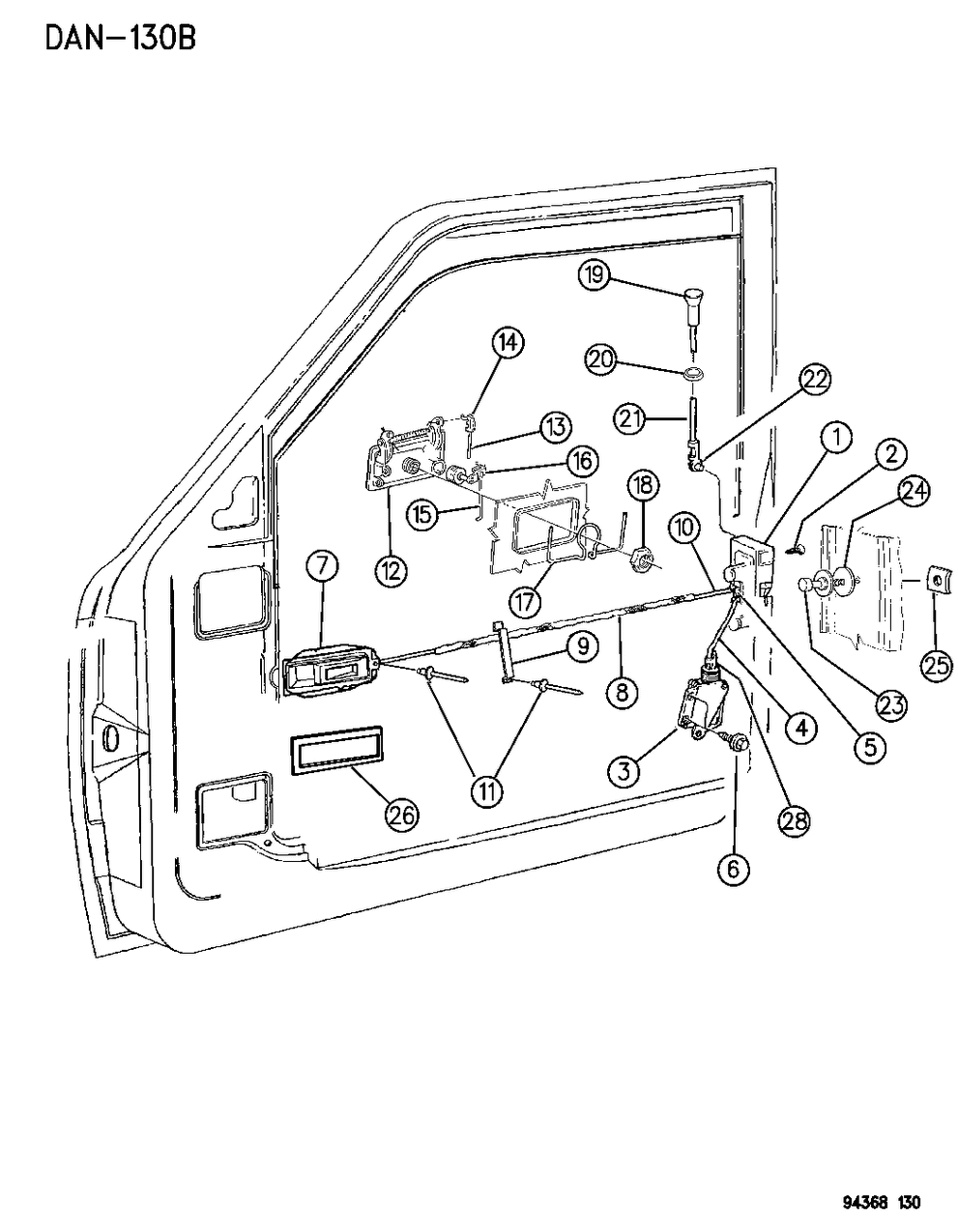 Mopar 55025875 Link, Outside Handle To Latch, Right