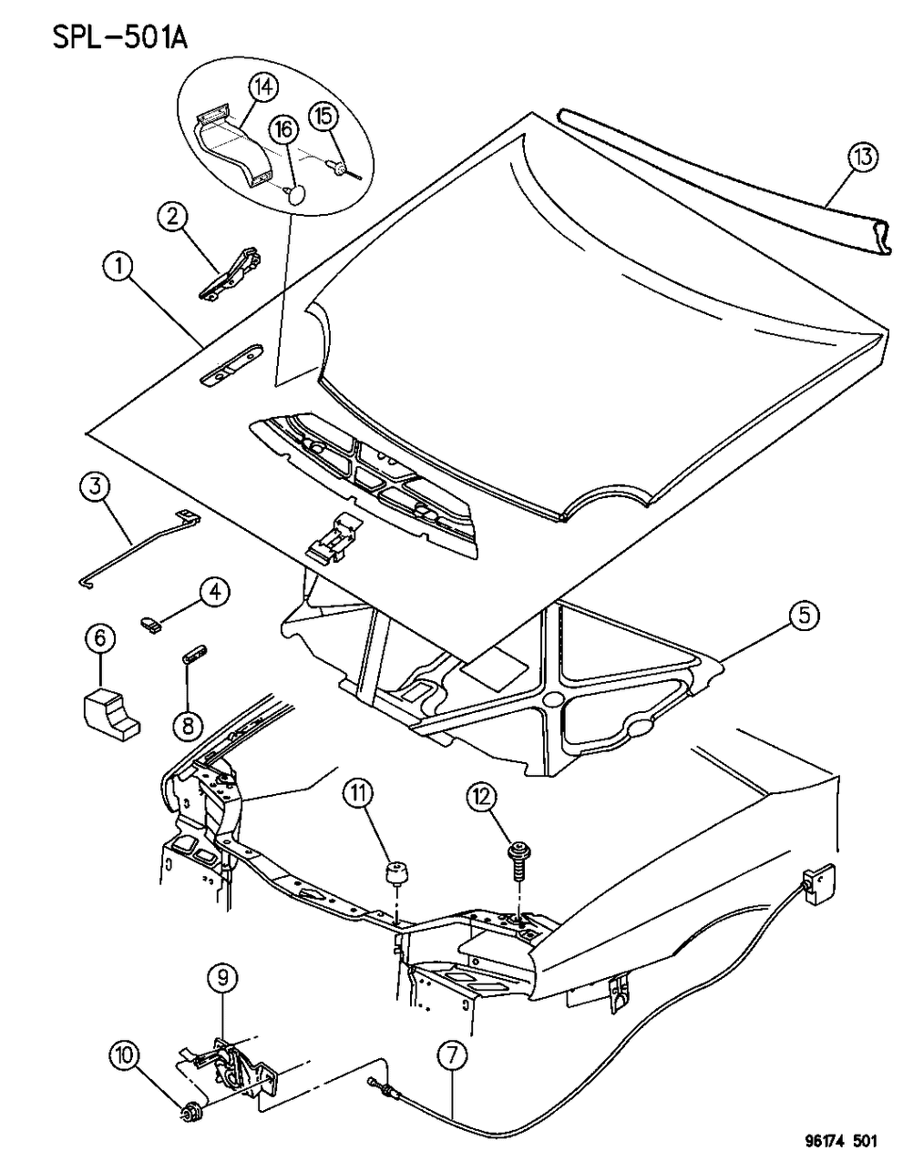 Mopar 4341060 Retainer, Hood Inner Panel Silencer (W/Metal Hood)