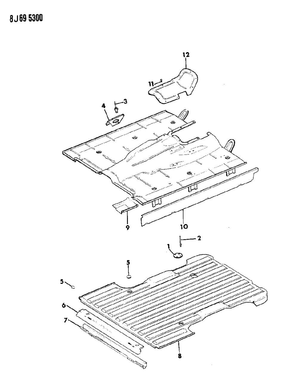 Mopar J5758349 Panel, Rear Floor