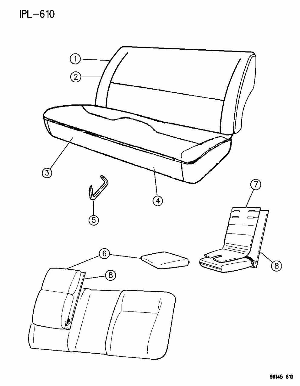 Mopar LR00SC3 Pad, Cushion And Back Removable