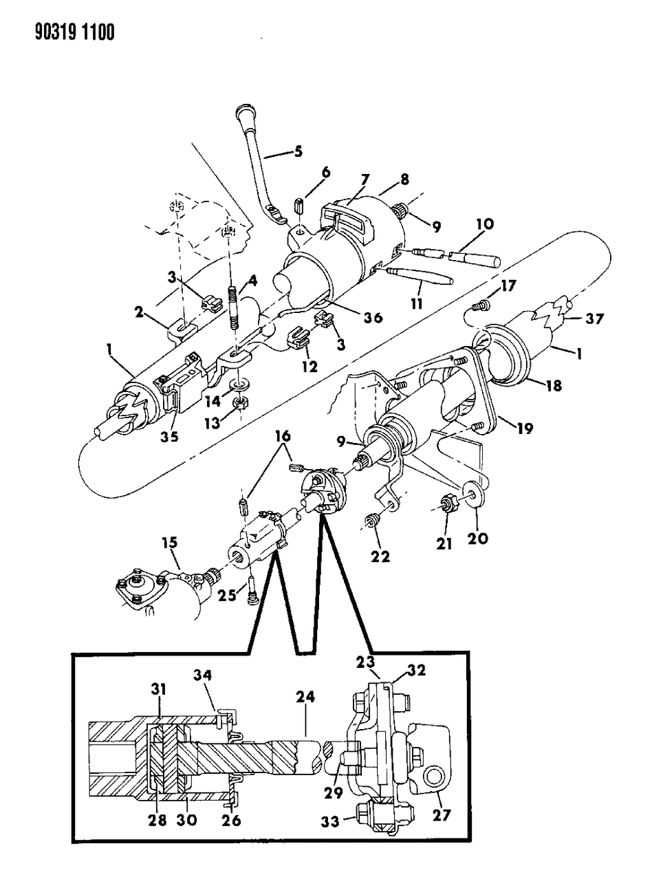 Mopar 6030999 Bolt, Power Steering Coupling Flange