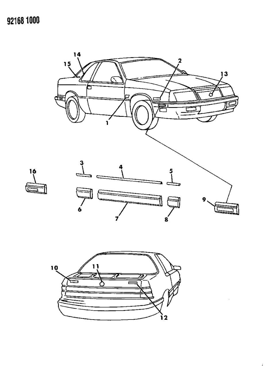Mopar AE88JX9 Moulding, Door, Black And Bright, Right