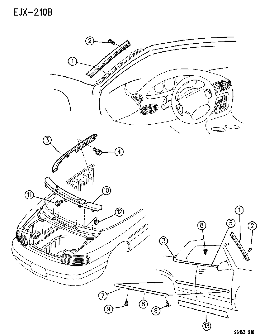 Mopar PA83SX8 Moulding, Door Outside