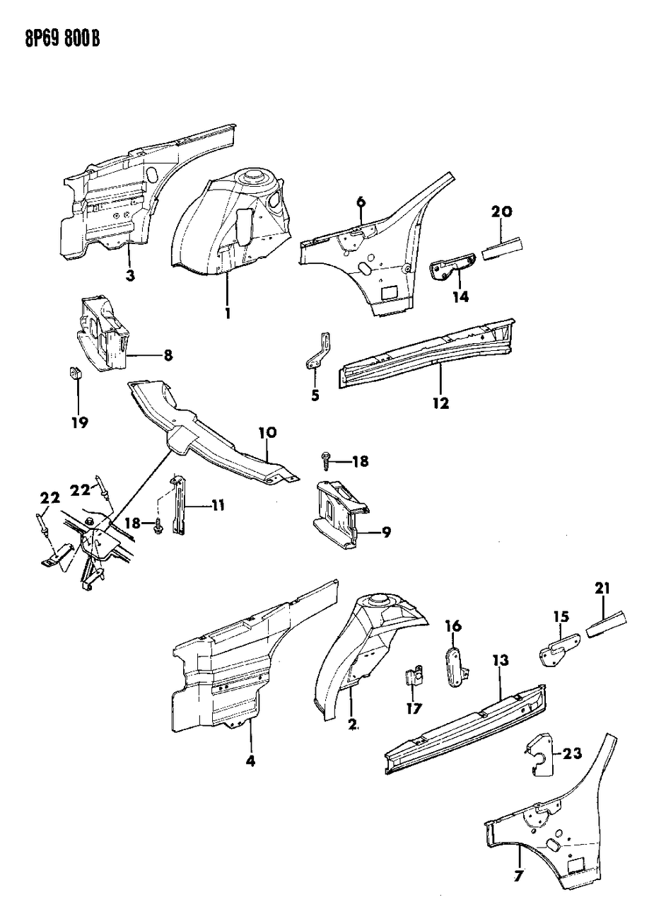 Mopar 35025963 Panel, Cowl Side Left, Rear Driver Side