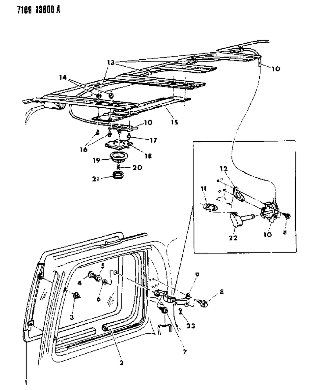Mopar 4336407 Glass, Frame And Hinge, Bodyside Rear Tinted, Right