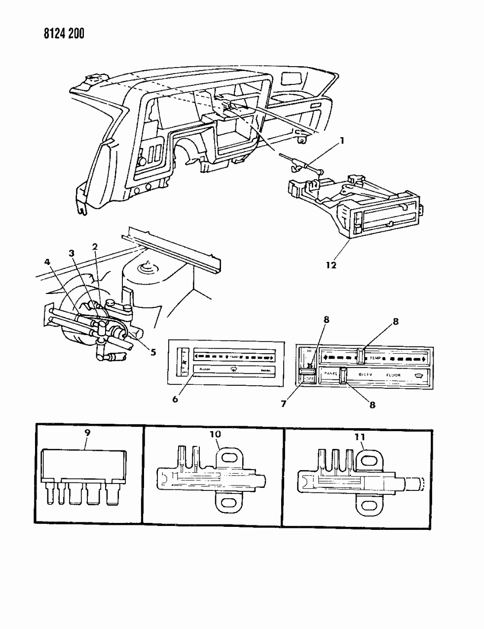 Mopar 3849158 Housing And Lever, Heater Control