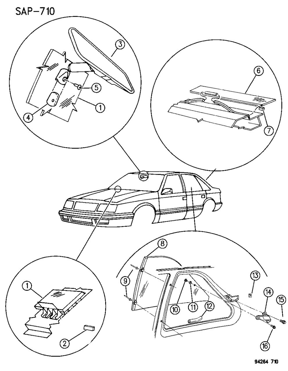 Mopar 4299321 Mirror Assembly, Rear