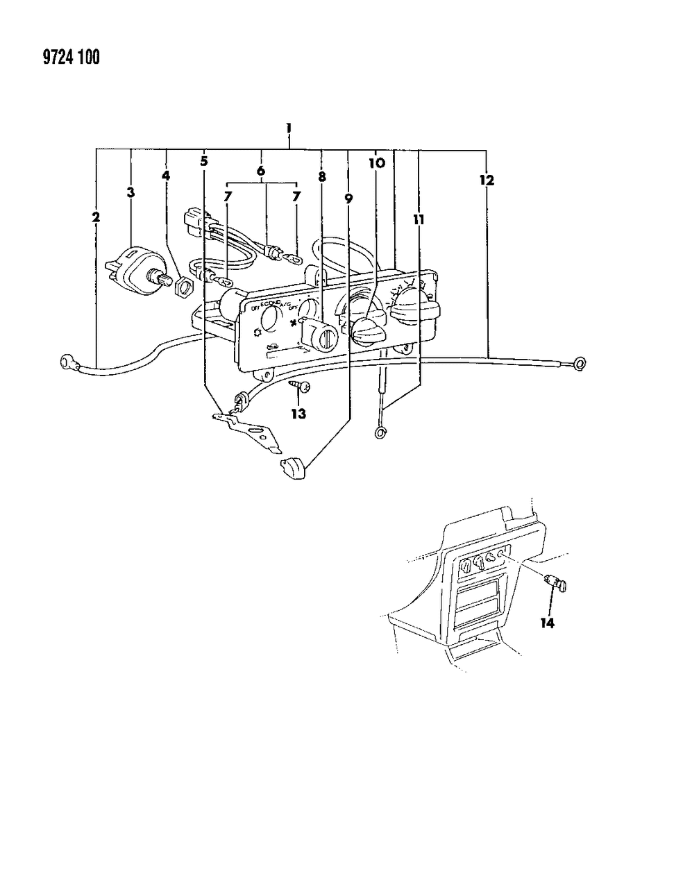 Mopar MB657150 Heater Control