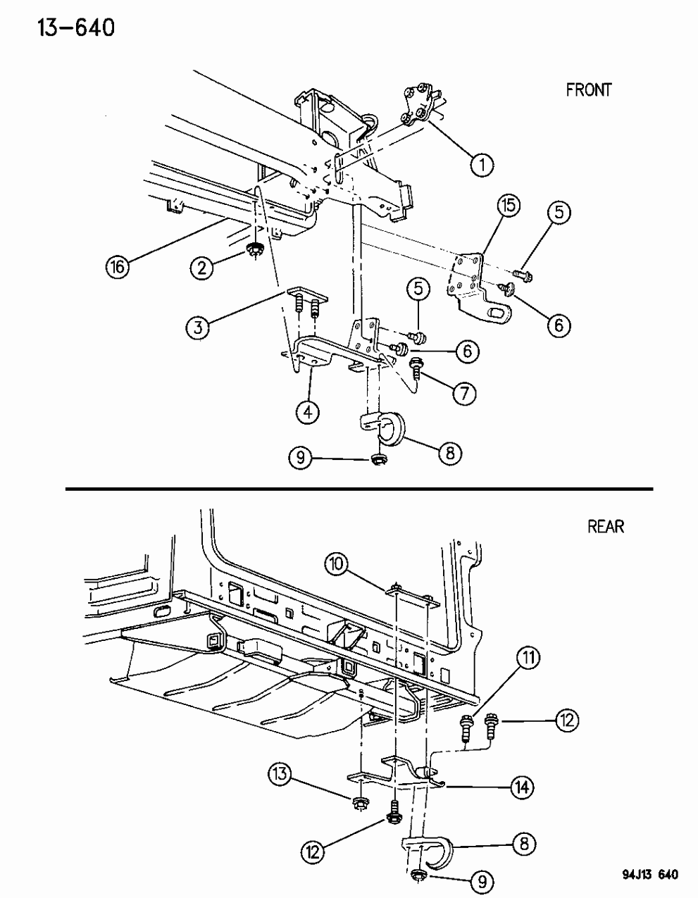Mopar 52005584 Tow Hook Bracket, Rear