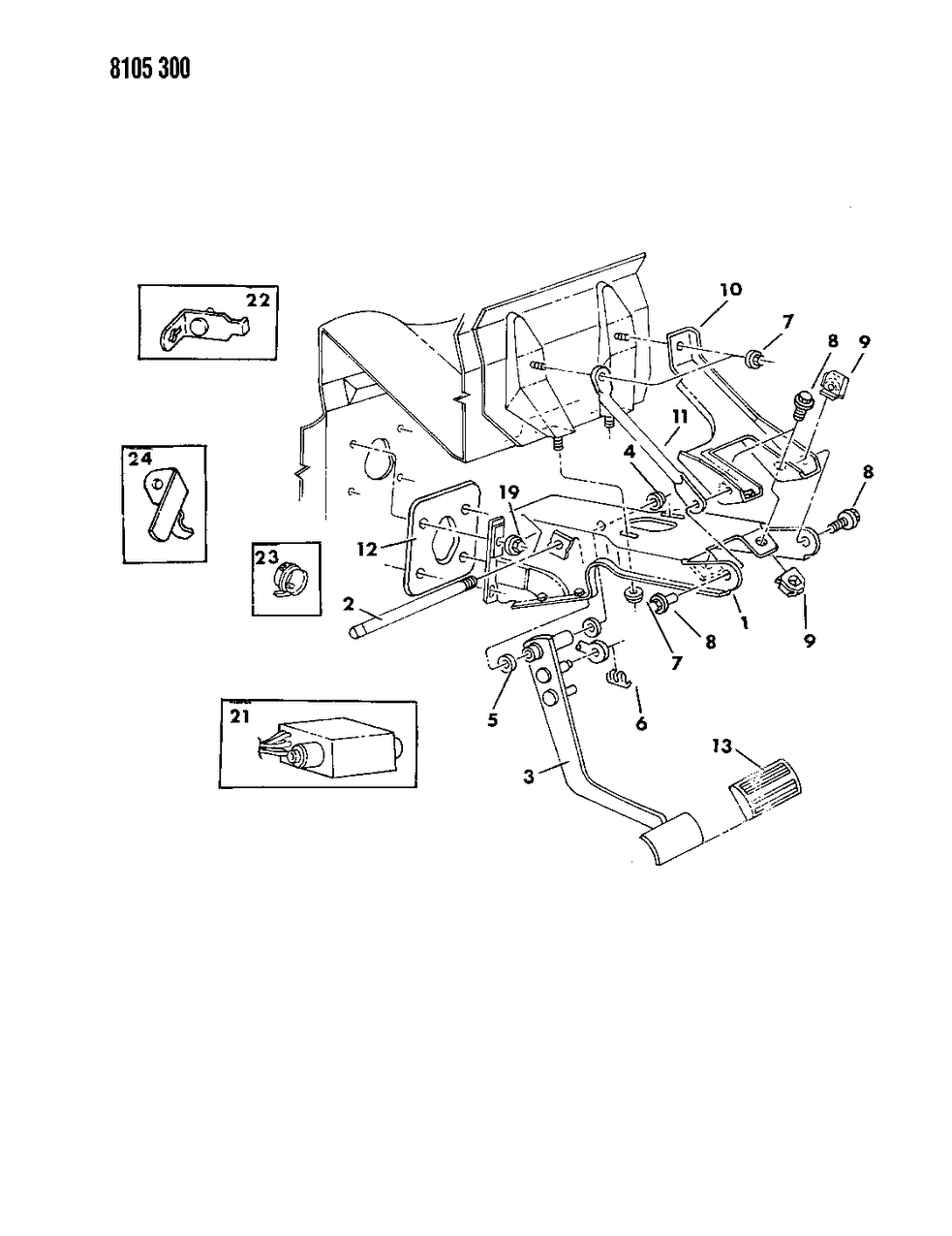 Mopar 4294633 Clip, Master Cylinder Push Rod Pin Width= .920 Length= .950