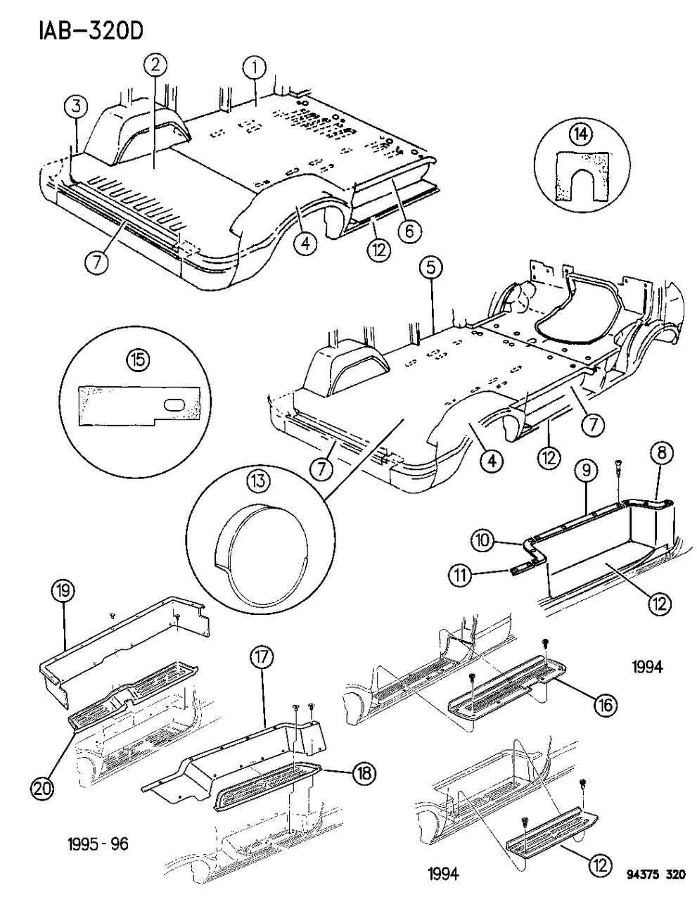 Mopar 5FE05SD5 Carpet, Rear Floor