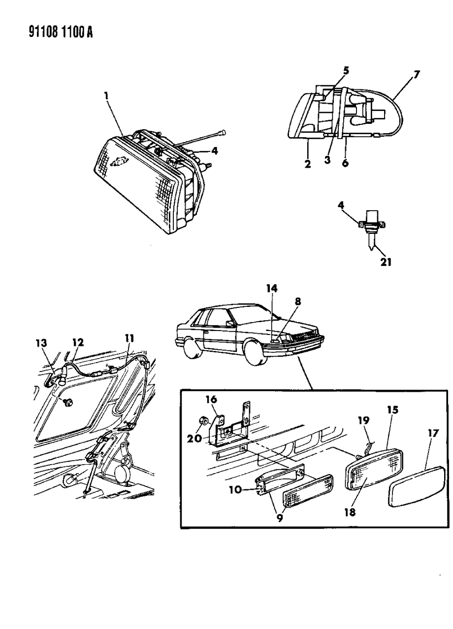Mopar 4328691 Turn Signal Lamp